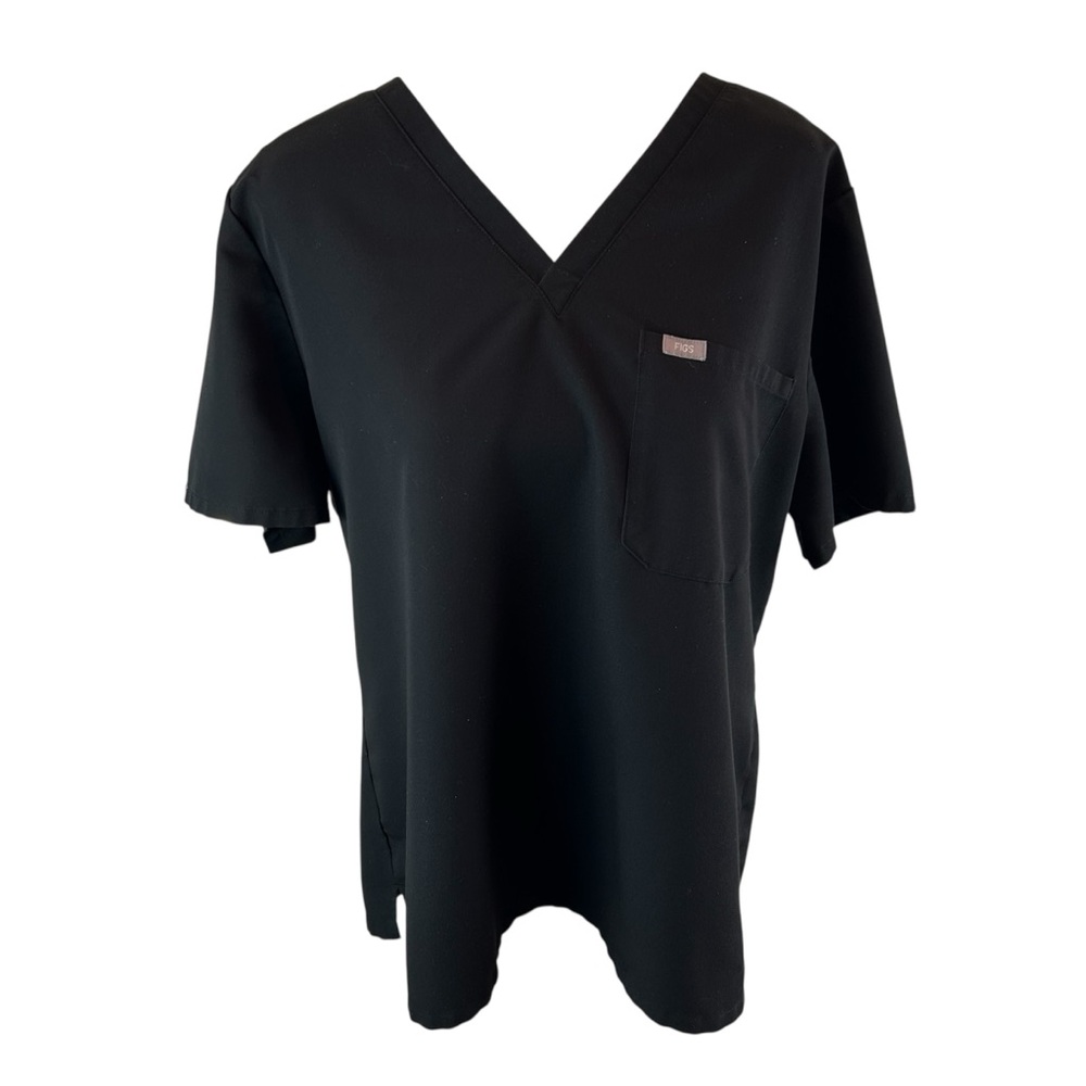 Figs Technical Collection Scrub Top Black V-Neck - Size XXL